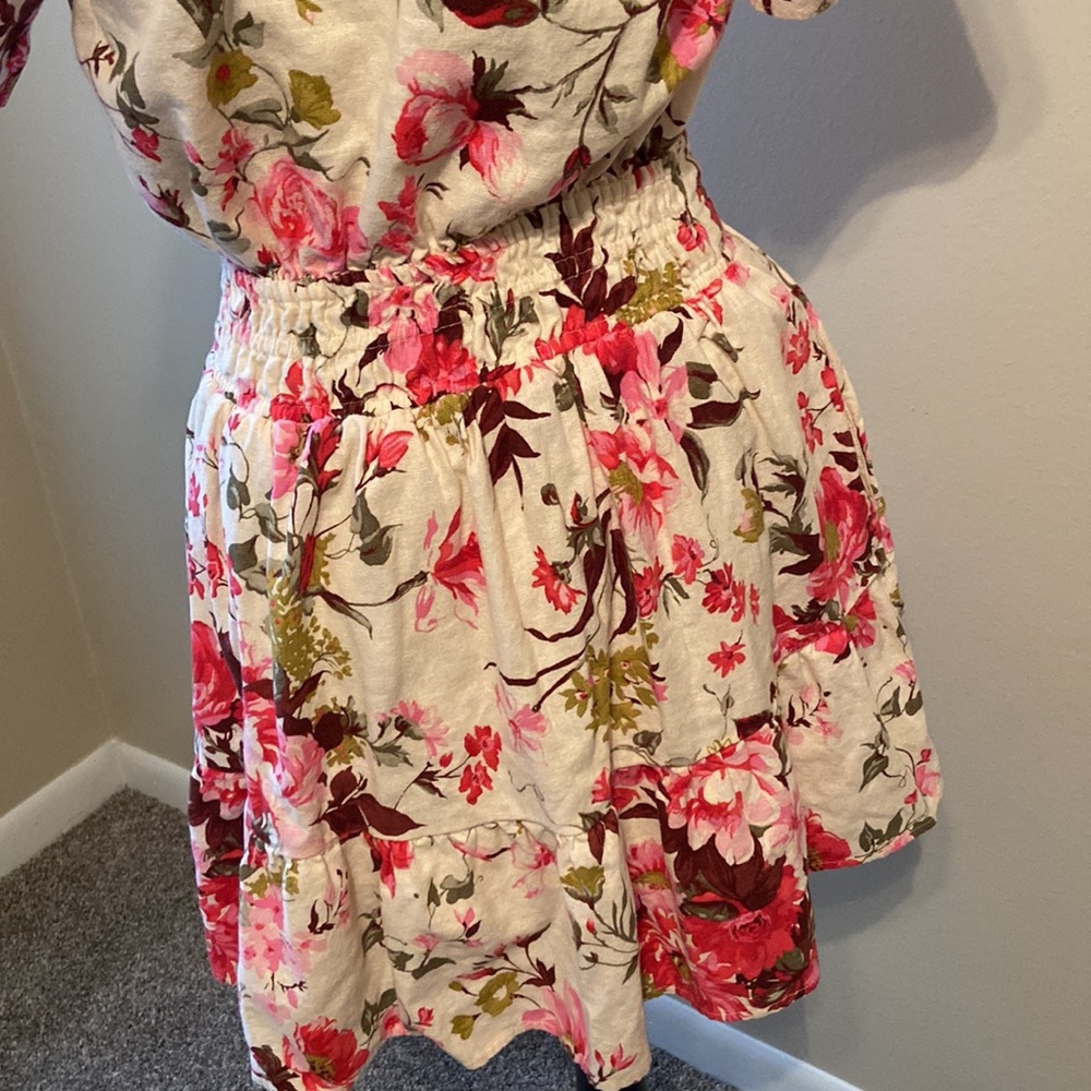Abercrombie & Fitch Smocked Waist Tiered Mini Dress - Picture 6 of 6